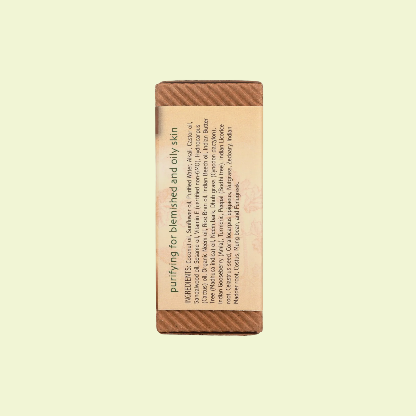 Wooden bar with text on a beige background
