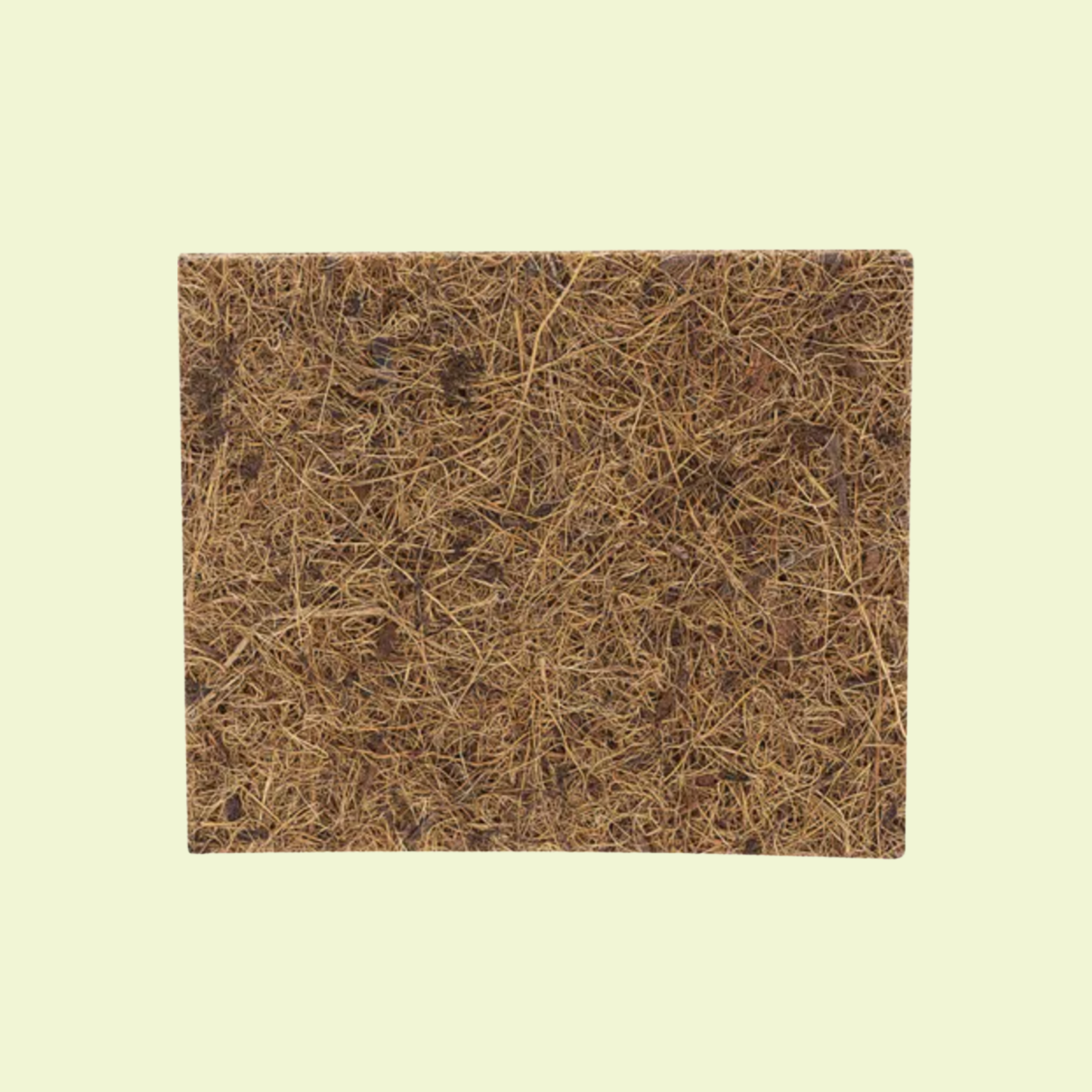 Square piece of brown material with a textured surface on a beige background
