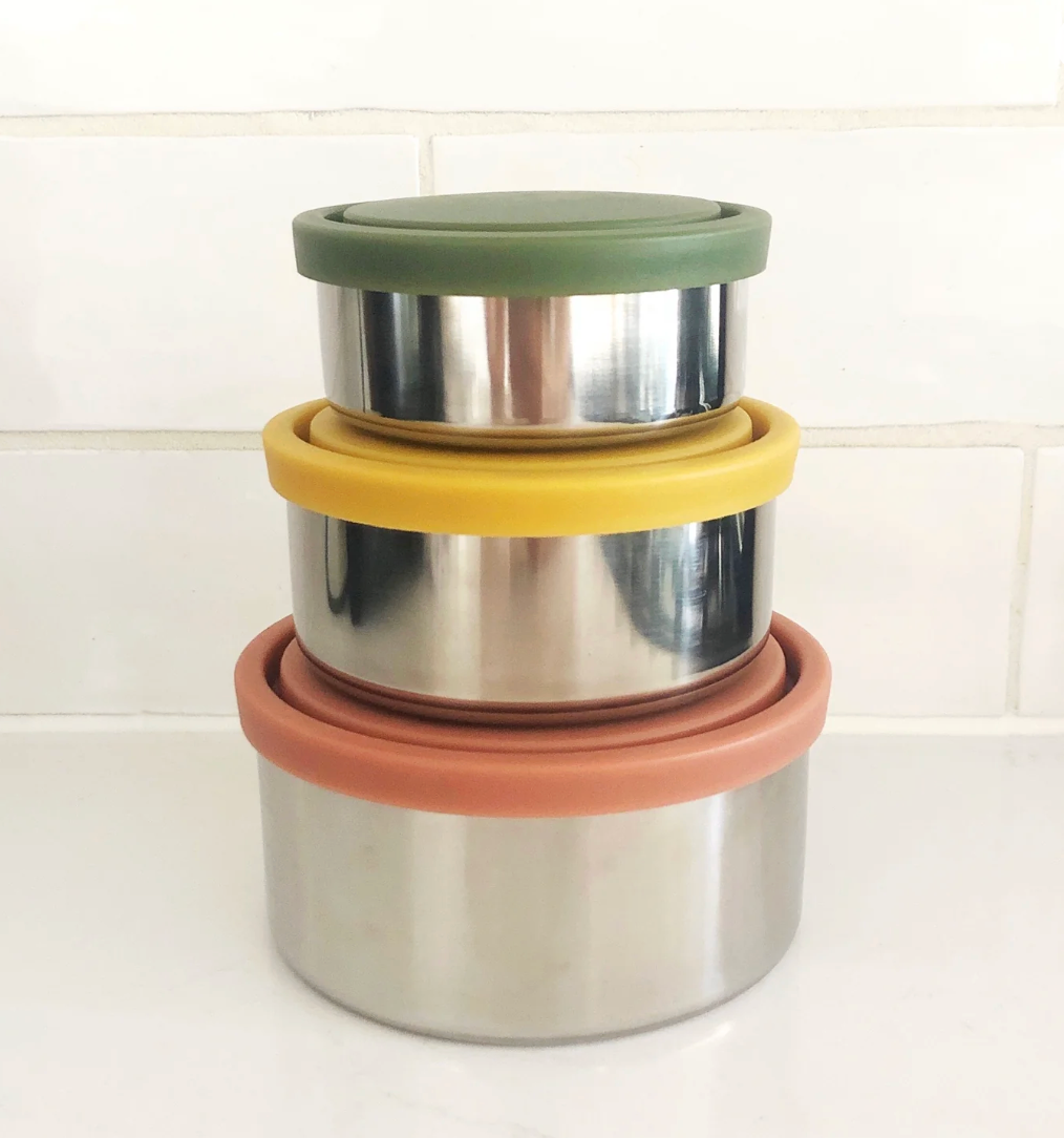 Ever Eco Stainless Steel Round Nesting Containers Autumn 3pk