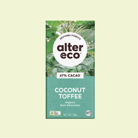 Alter Eco Chocolate Organic Dark Coconut Toffee 80g