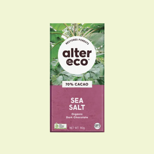 Alter Eco Chocolate Organic Dark Sea Salt 80g
