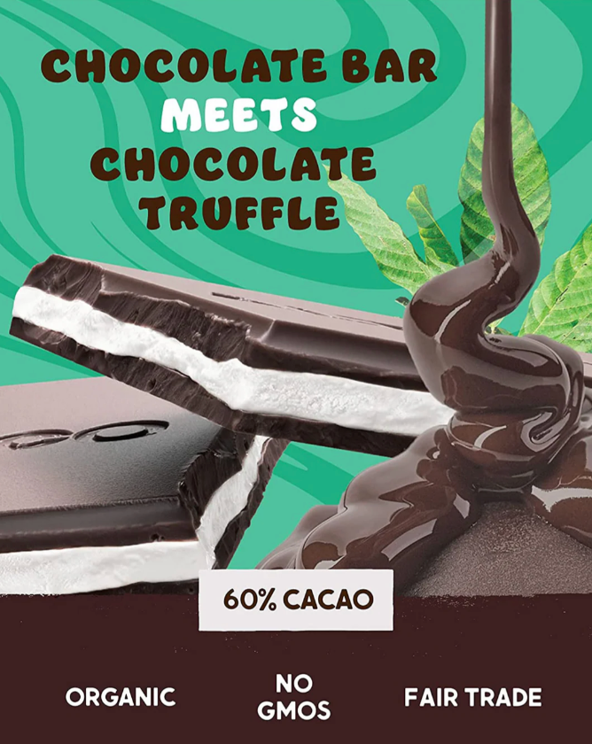 Alter Eco Chocolate Organic Mint Creme Dark Truffle Thins 84g