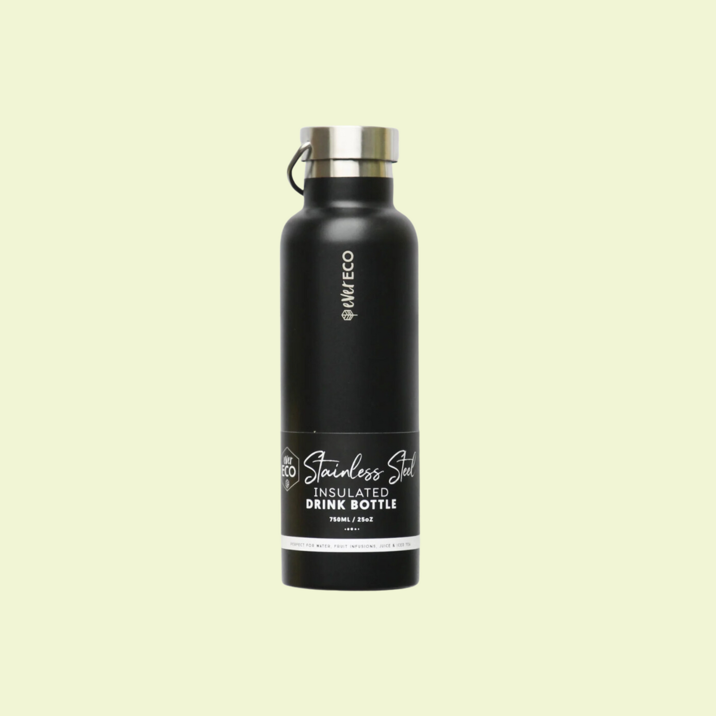 Matte black drink bottle