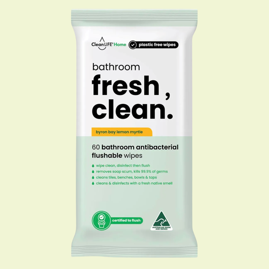 Cleanlife Bathroom Fresh Clean Flushable Plastic Free Wipes 60pk