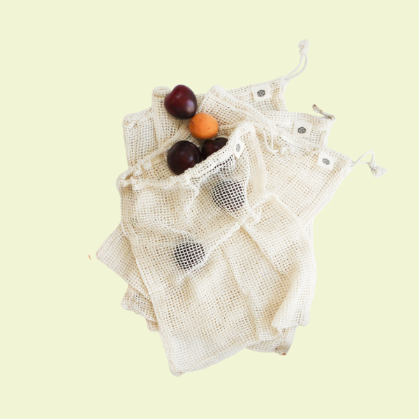 Cotton Net Produce Bags 4pk