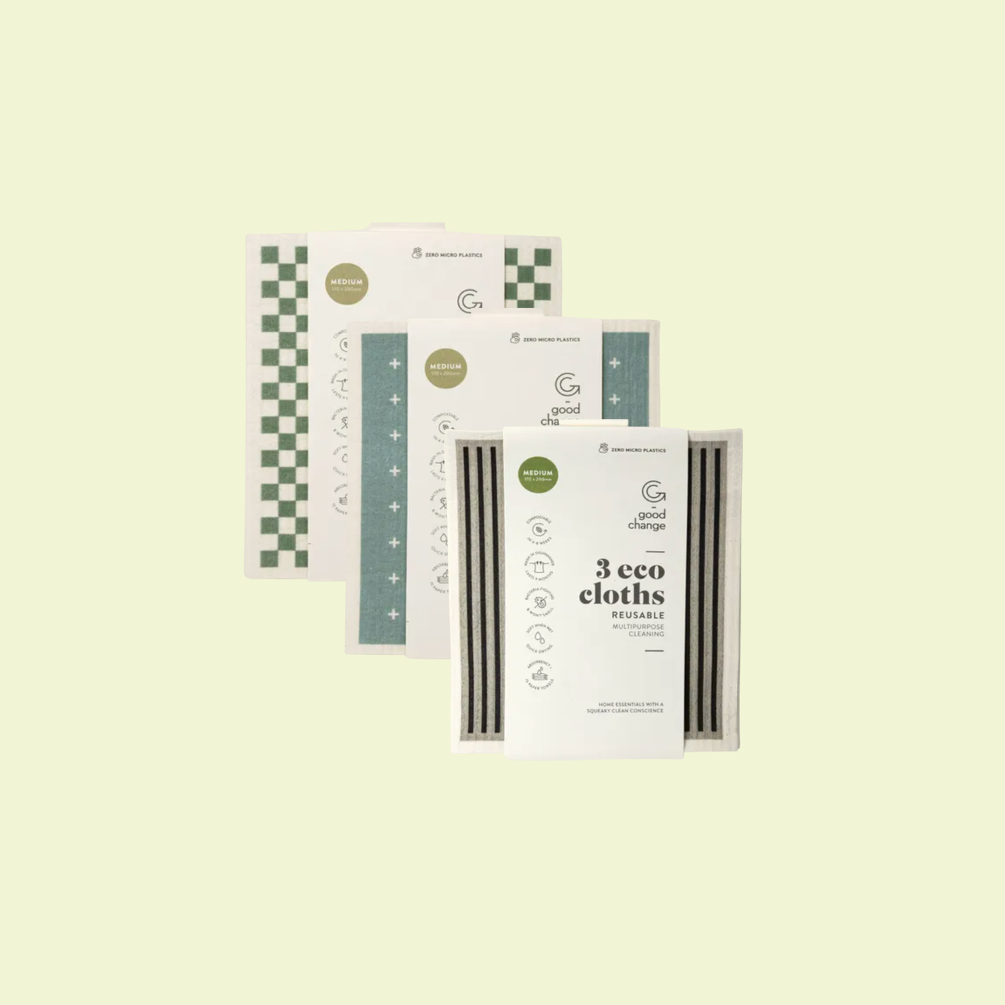 Eco Cloth Medium 3pk
