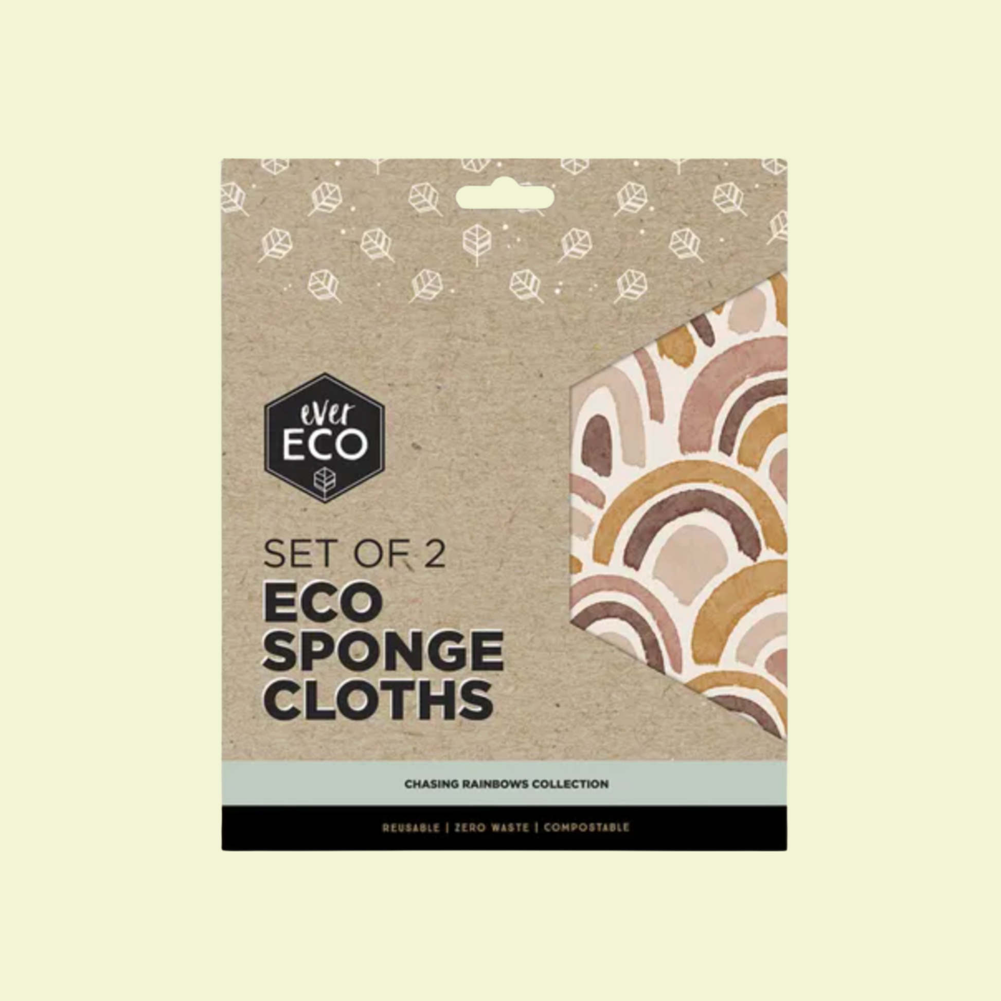 Eco Sponge Cloths Chasing Rainbows Collection 2pk