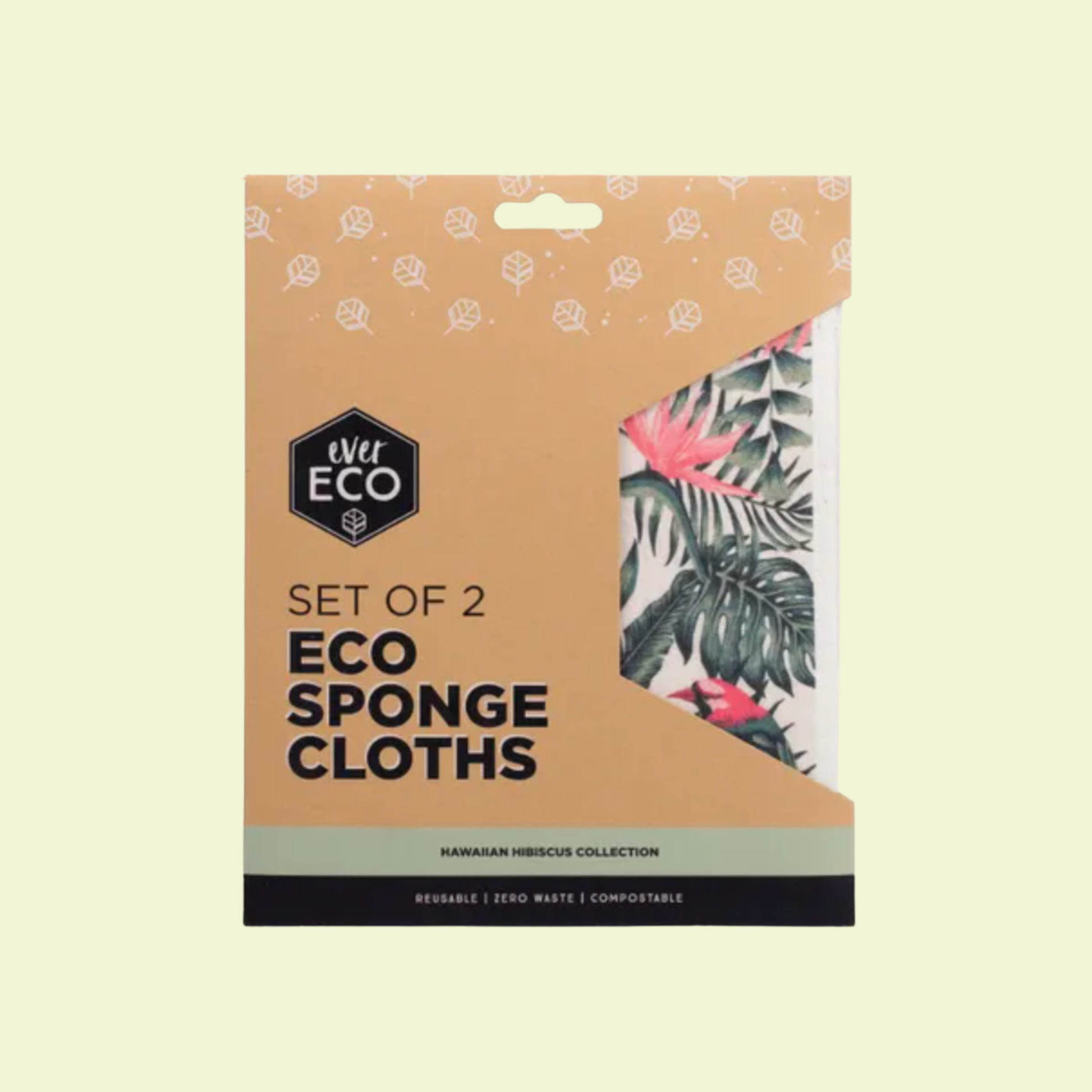 Eco Sponge Cloths Hawaiian Hibiscus Collection 2pk
