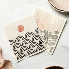 Eco Sponge Cloths Salty Sunrise 2pk