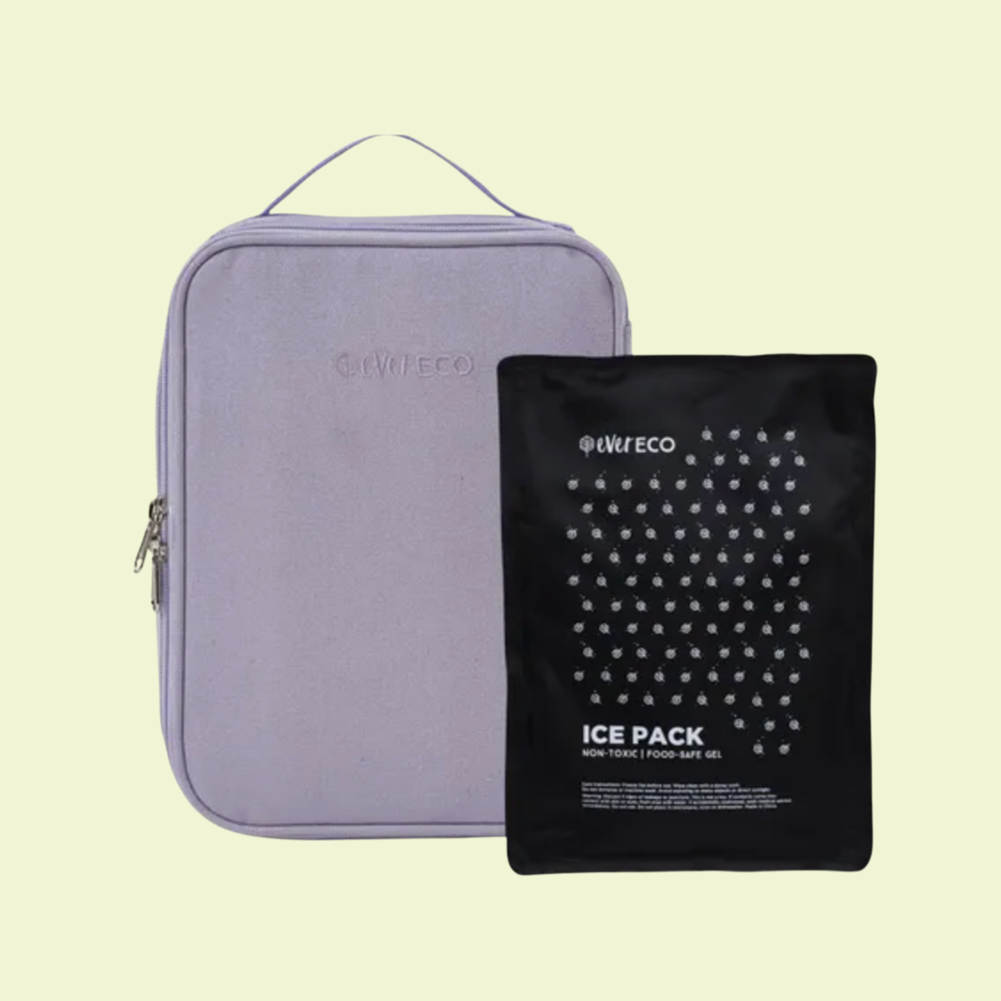 Ever Eco Insulated Lunch Bag with Ice Pack Lilac