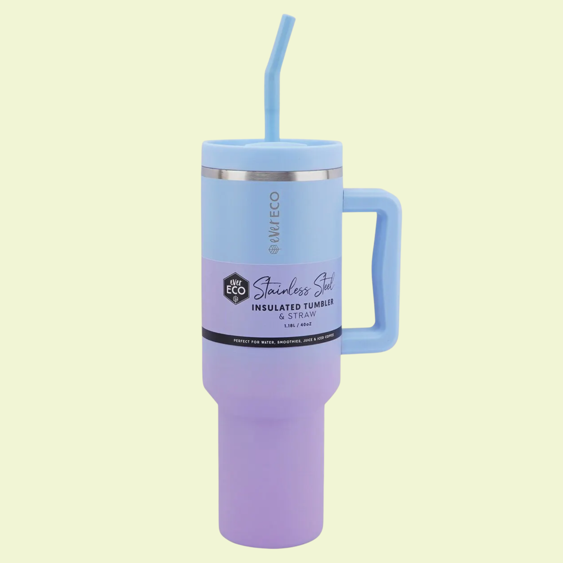 Ever Eco Insulated Tumbler with Handle & Straw Balance 1.18L