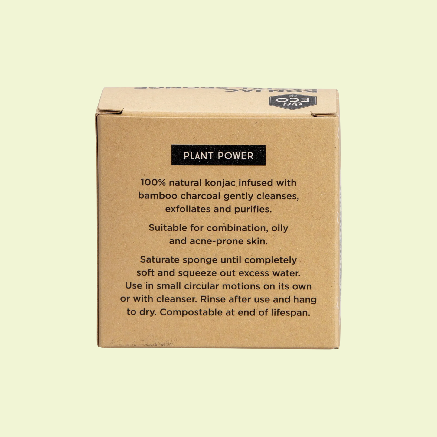 Ever Eco Konjac Facial Sponge Charcoal