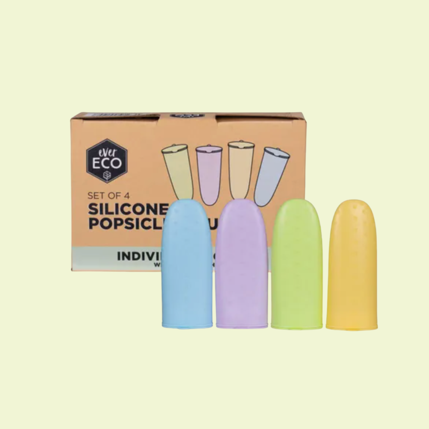 Ever Eco Silicone Popsicle Moulds 4pk