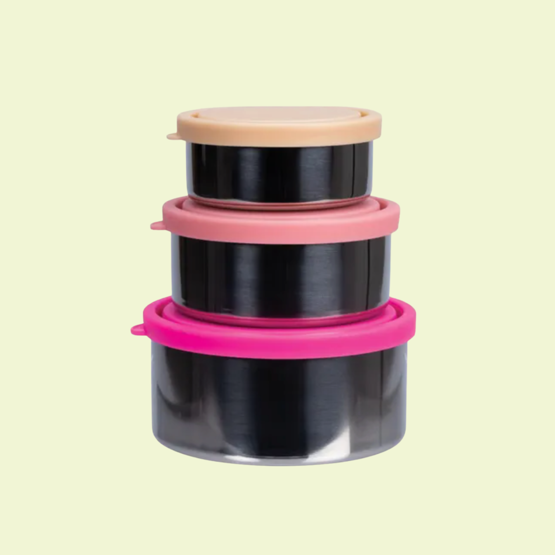 Ever Eco Stainless Steel Round Containers Rise Leak Resistant 3pk