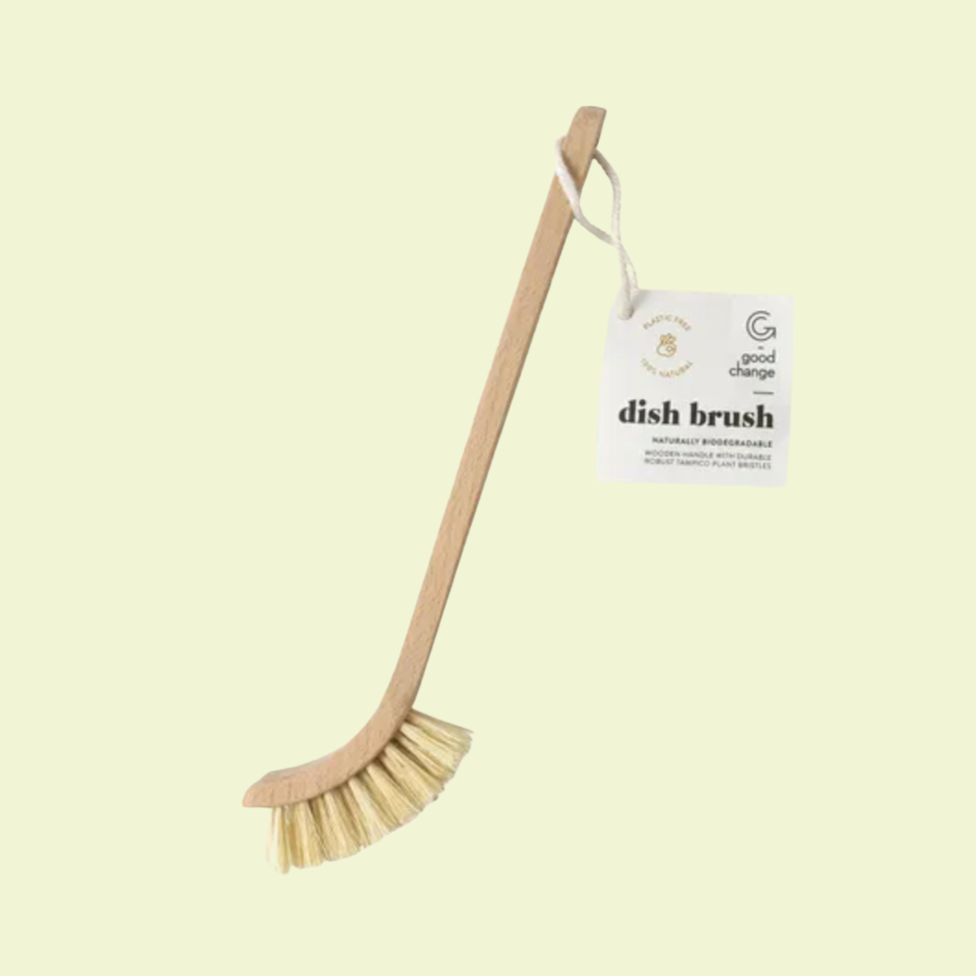 Good Change Store Dish Brush Wooden Handle, Plant Bristles