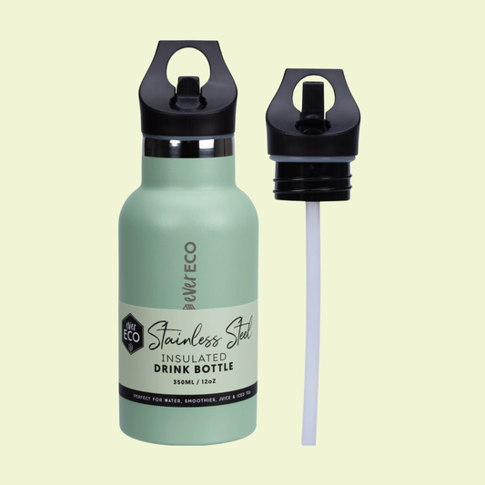 Ever Eco Insulated Stainless Steel Bottle Sage Sip Lid 350ml