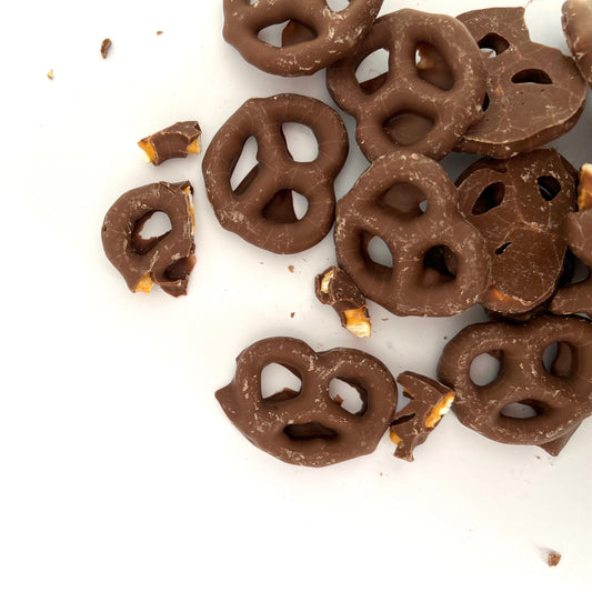 Milk chocolate pretzels