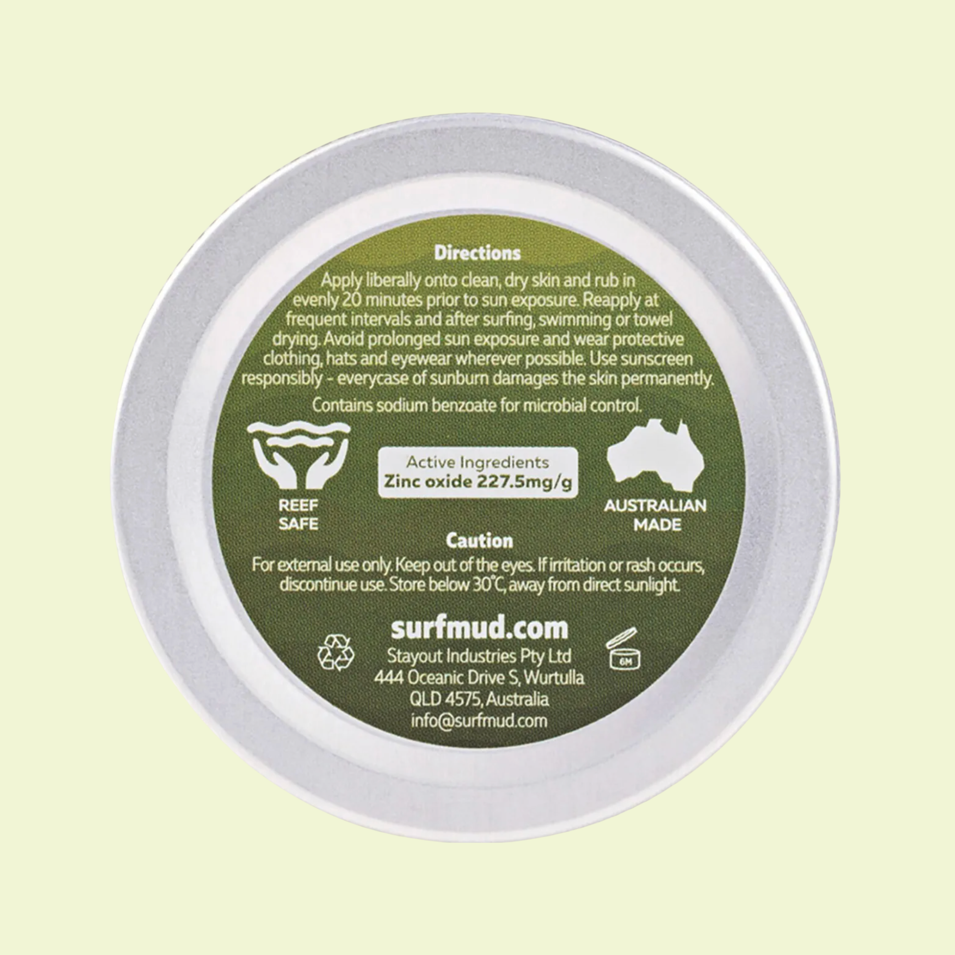 Surf Mud Mineral Sunscreen SPF50+ 100g Tin