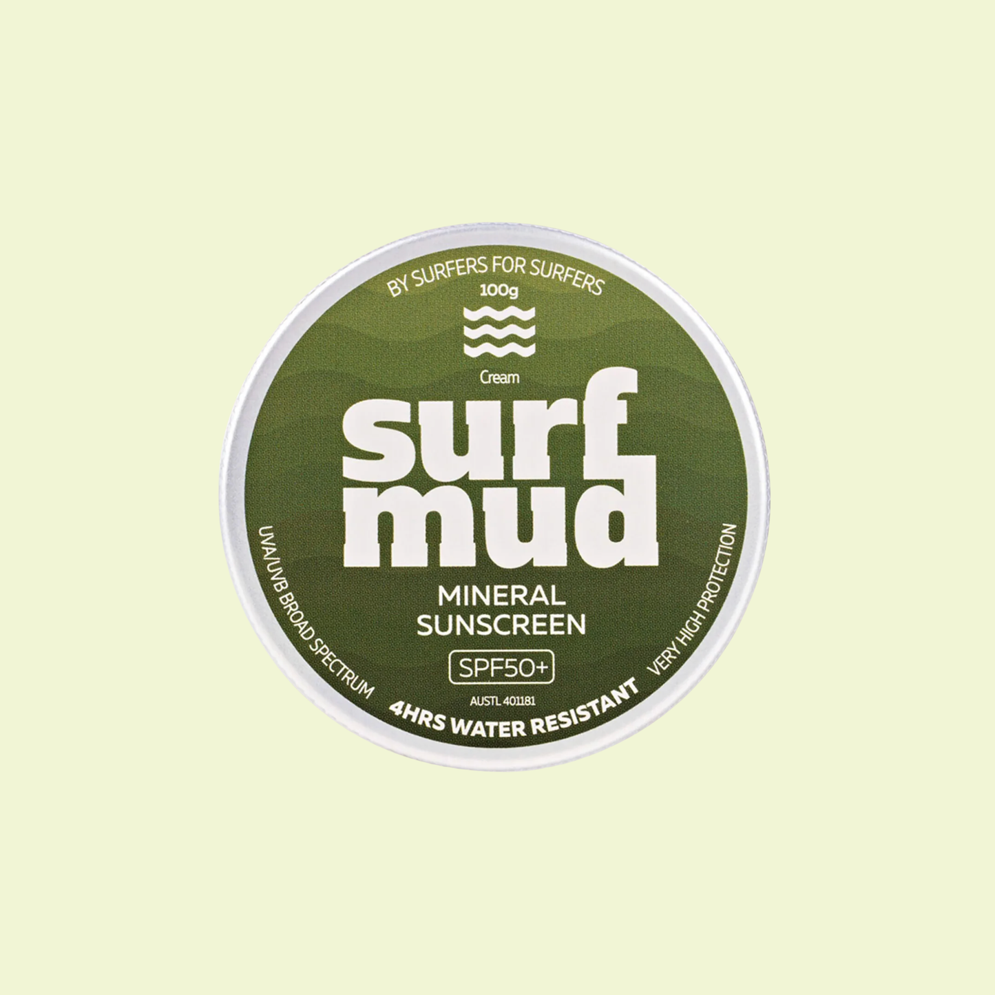 Surf Mud Mineral Sunscreen SPF50+ 100g Tin