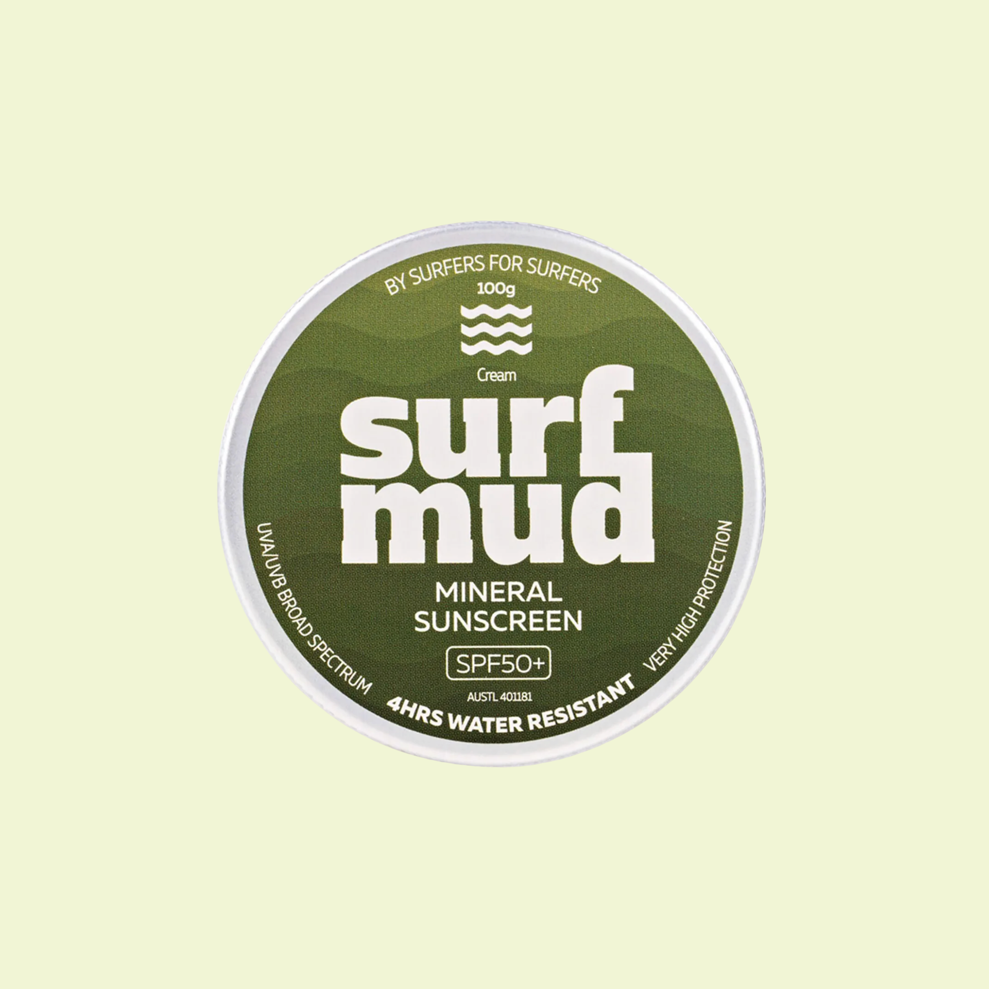 Surf Mud Mineral Sunscreen SPF50+ 100g Tin