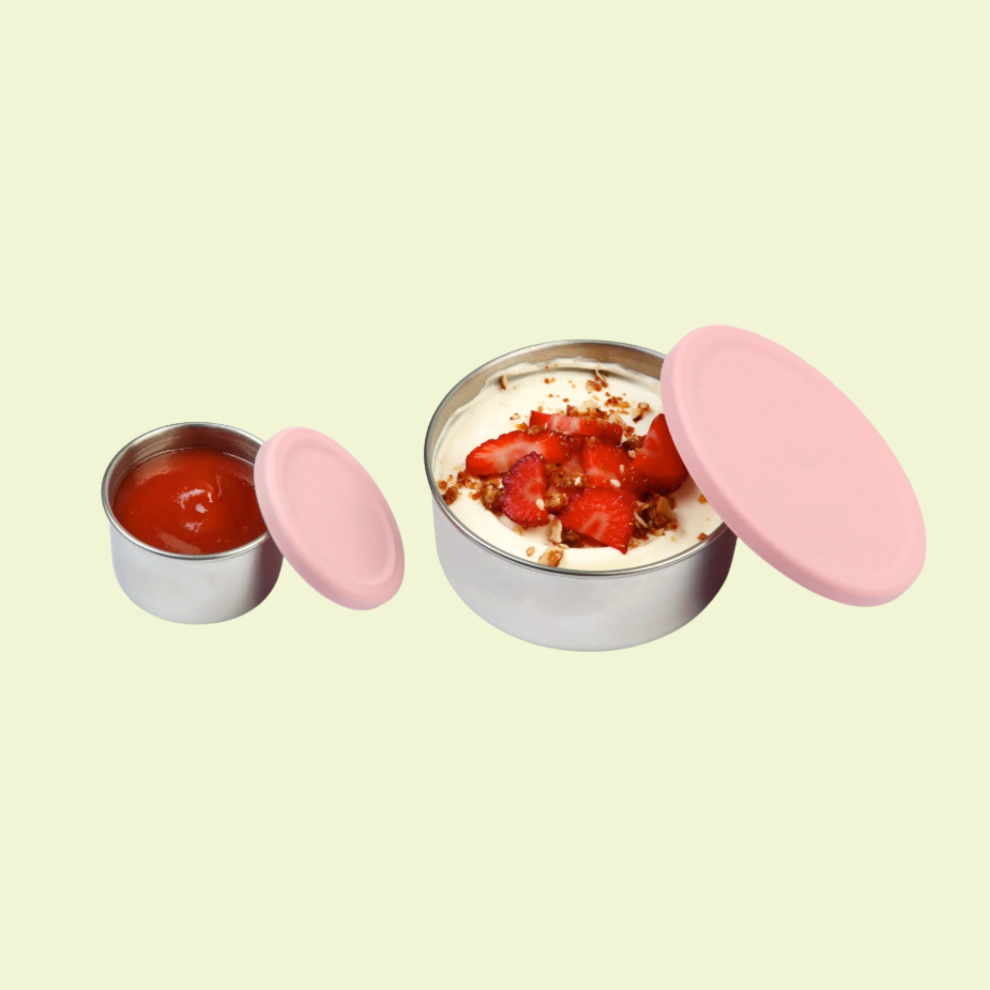 Ever Eco Stainless Steel Leakproof Snack Pods Sorbet 2pk