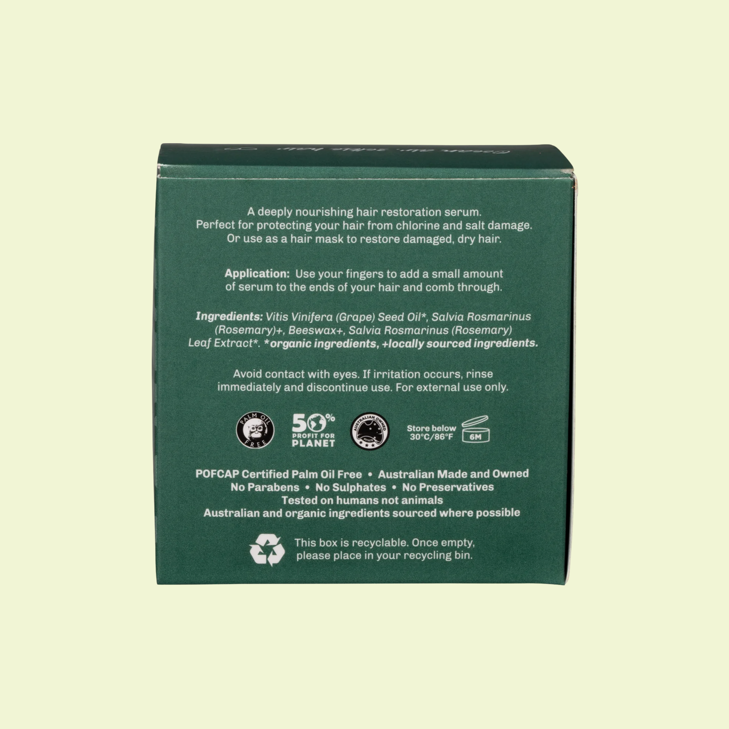 SunButter Protective Hair Serum Rosemary & Grapeseed 70ml