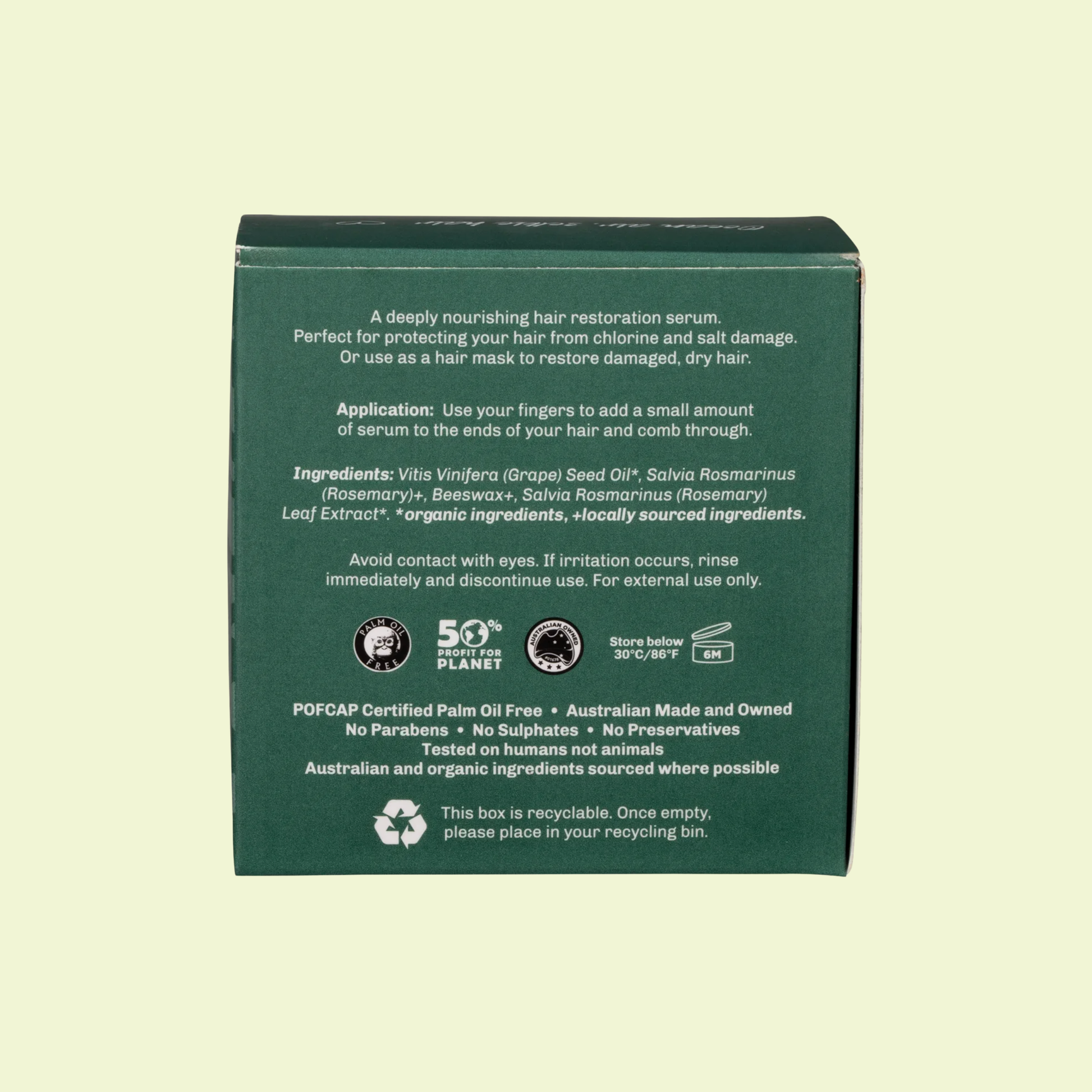 SunButter Protective Hair Serum Rosemary & Grapeseed 70ml