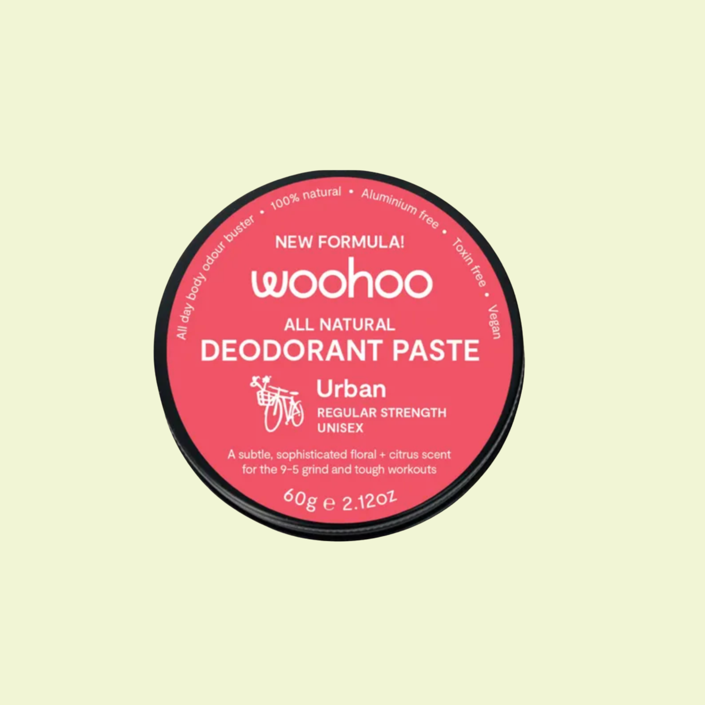 Woohoo Body Deodorant Paste Tin Urban Regular Strength 60g
