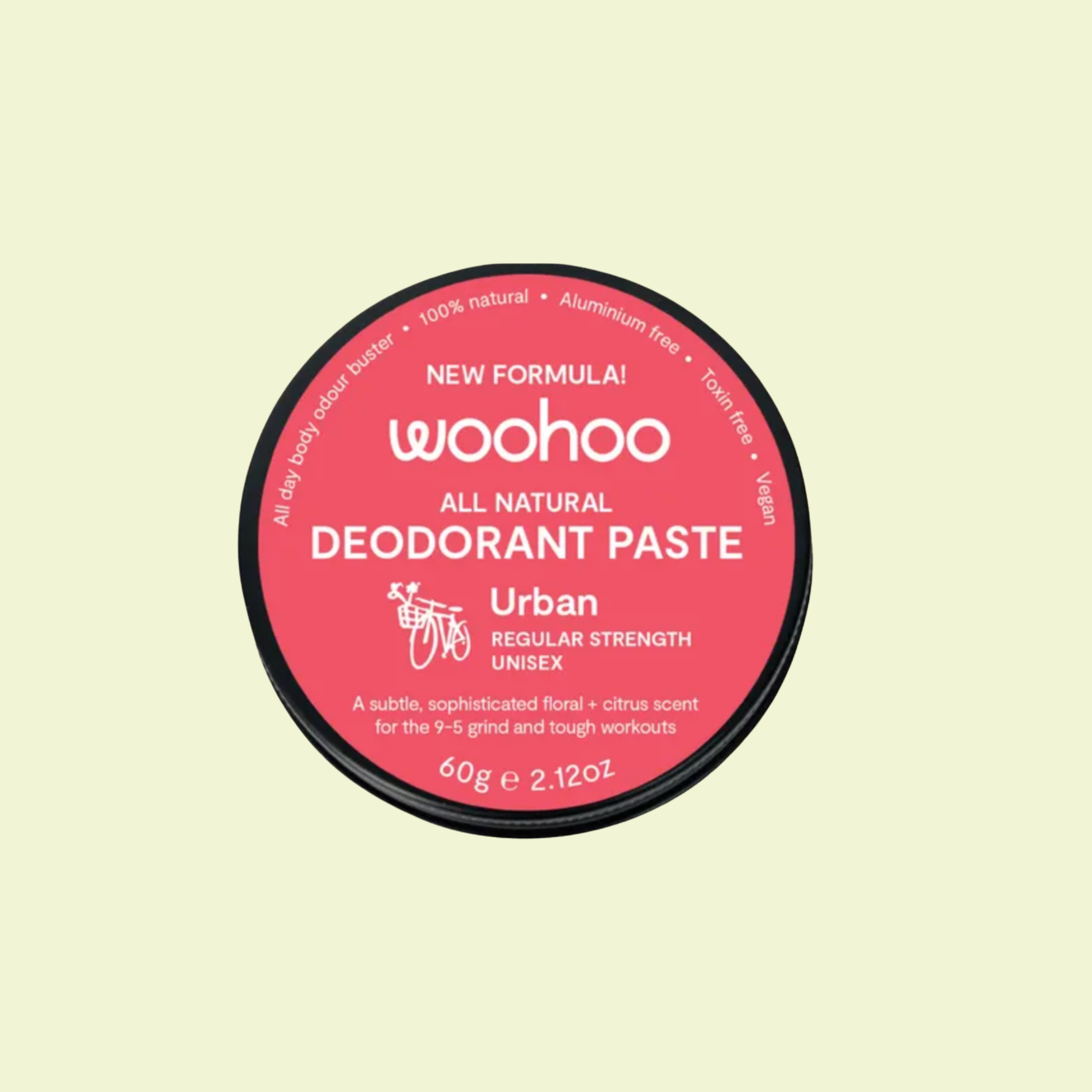 Woohoo Body Deodorant Paste Tin Urban Regular Strength 60g