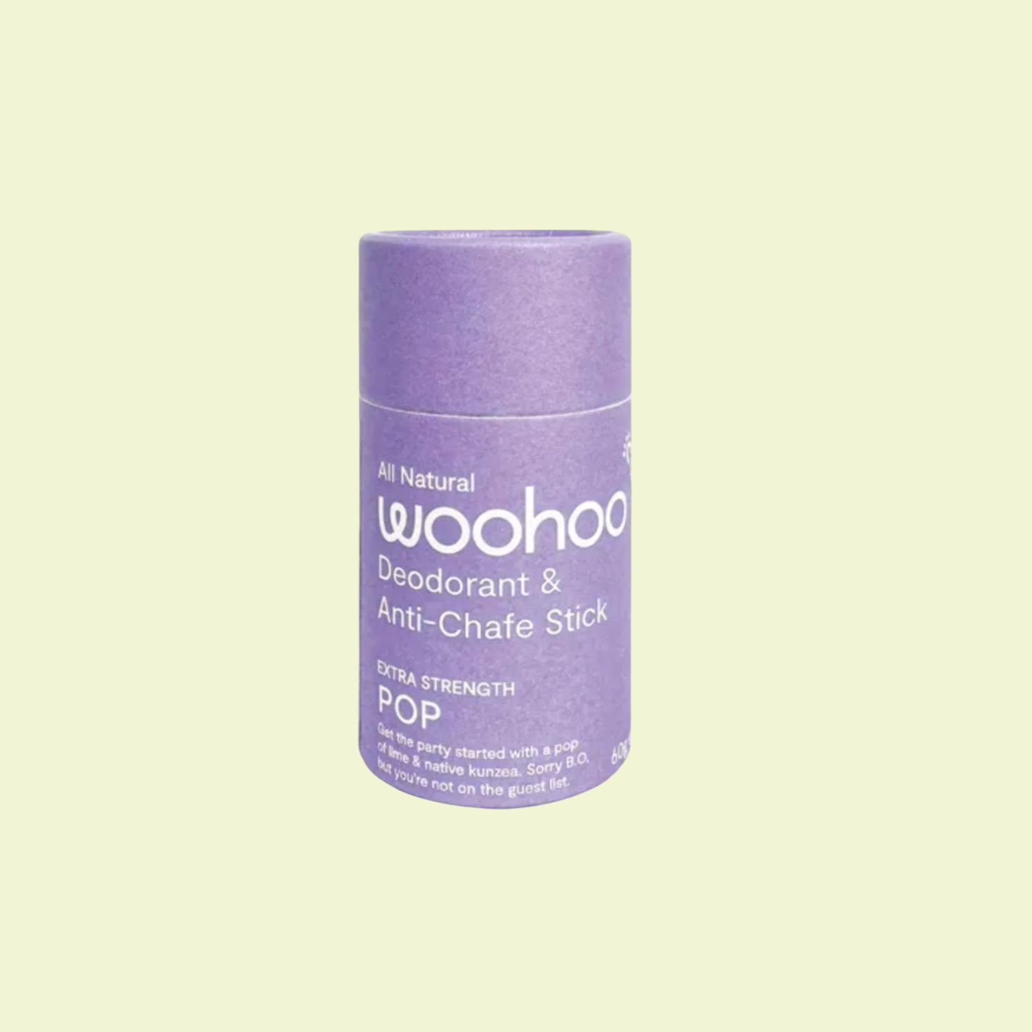 Woohoo Body Deodorant Stick Pop Extra Strength 60g