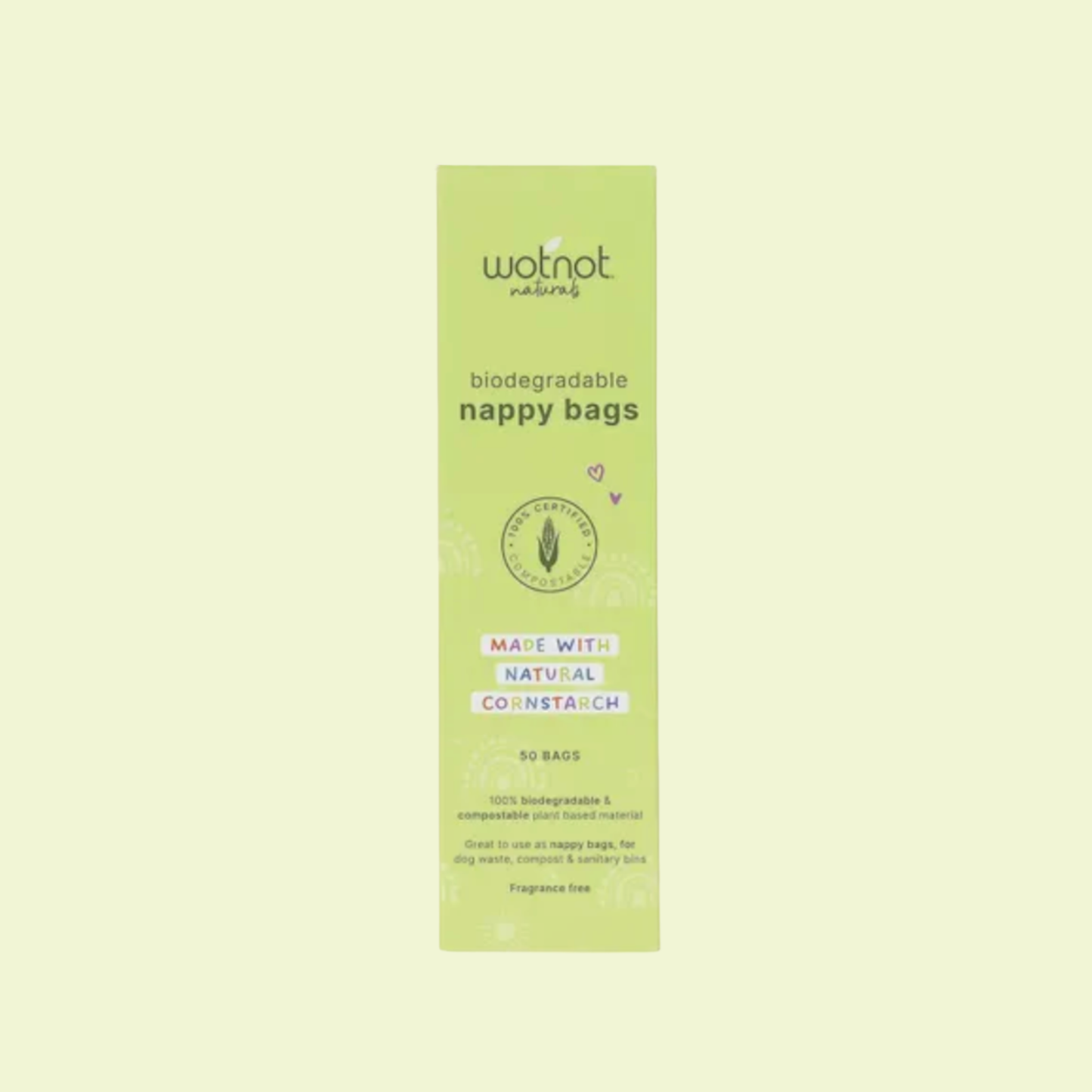 Wotnot Biodegradable Nappy Bags 100% Compostable 50pk