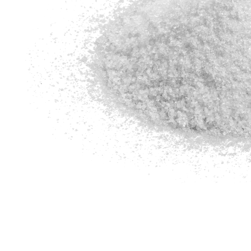 A close-up image of a sample of powdered citric acid.